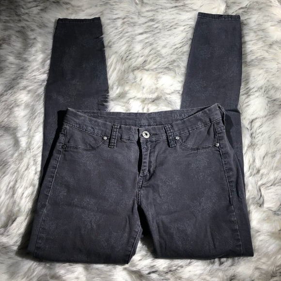 BlankNYC | gray floral low rise skinny jeans size 28 - Picture 2 of 8